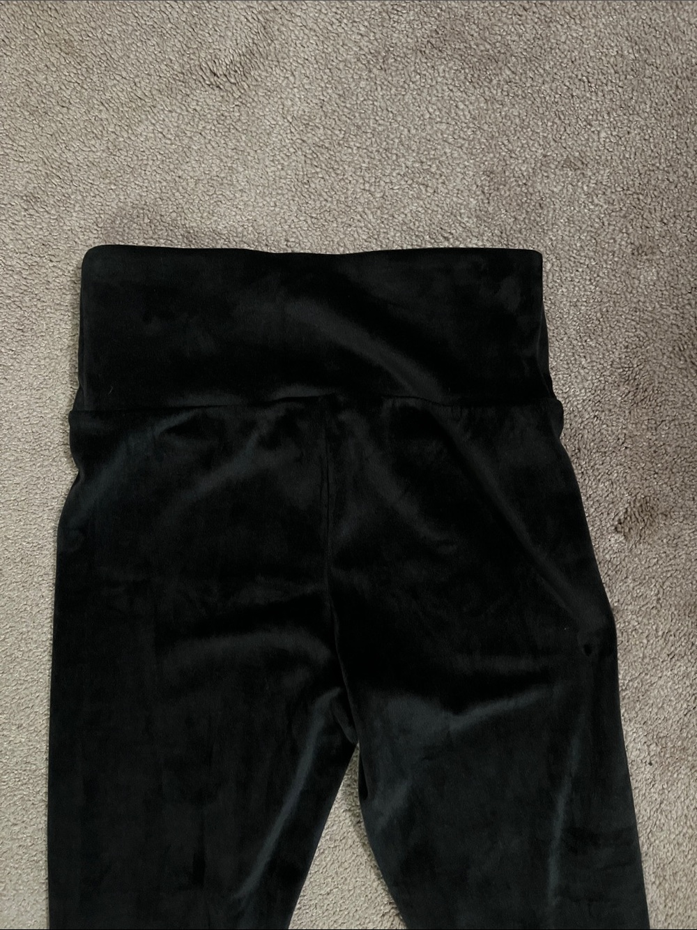 32 degrees thermal insulation black velour velvet leggings - Picture 5 of 6